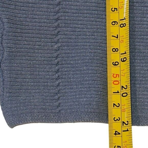 Cyrus Dusty Blue Batwing Dolman Sleeve Textured Knit Sweater Ladies Small - Picture 8 of 8
